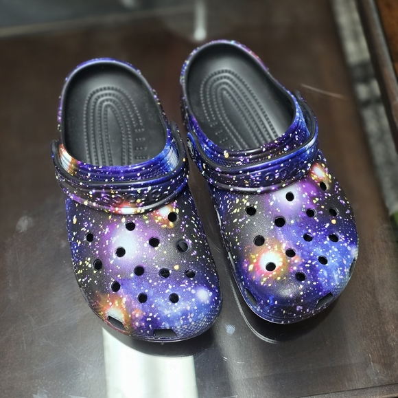 Purple Galaxy Crocs (Size 4) (Junior) - Picture 2 of 9